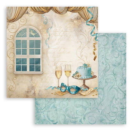 Papierblok 20,3x20,3 cm - 10 vellen - Masquerade