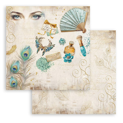 Papierblok 20,3x20,3 cm - 10 vellen - Masquerade
