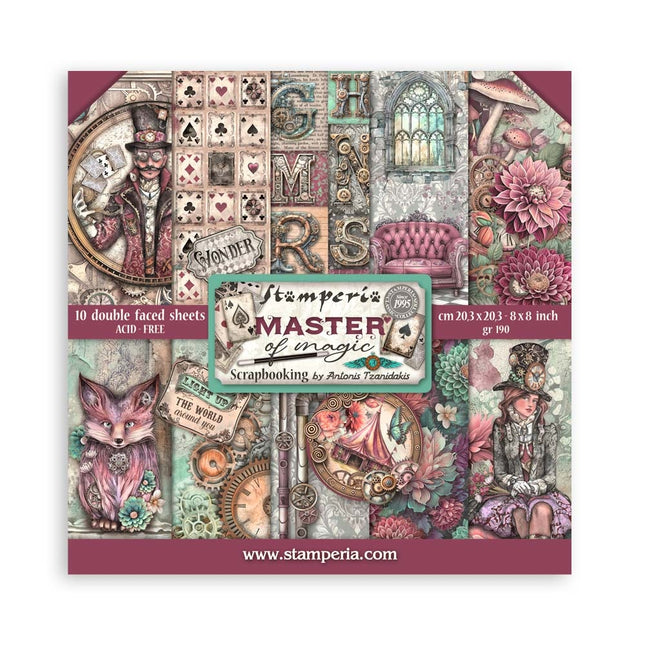 Papierblok 20,3x20,3 cm - 10 vellen - Master of Magic