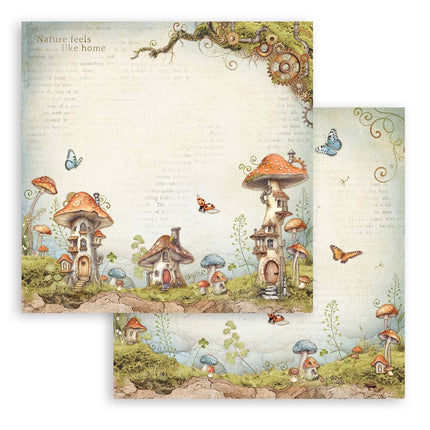 Papierblok 20,3x20,3 cm - 10 vellen - Hidden Grove