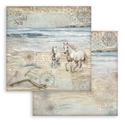 Papierblok 20,3x20,3 cm - 10 vellen - Silent Sea