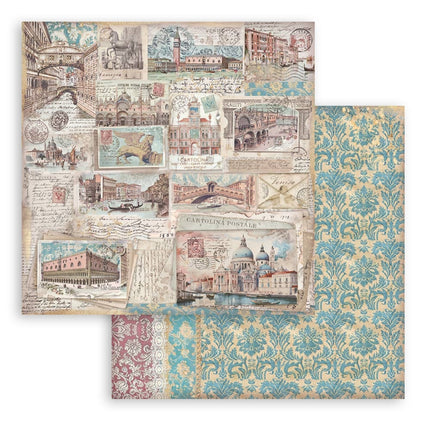 Papierblok 20,3x20,3 cm - 10 vellen - Venice City of Art