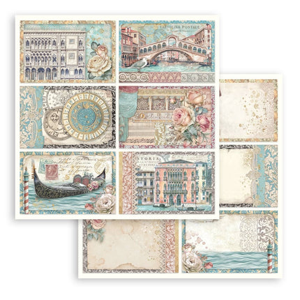 Papierblok 20,3x20,3 cm - 10 vellen - Venice City of Art