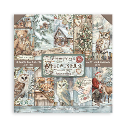 Papierblok 20,3x20,3 cm - 10 vellen - The Owl's House