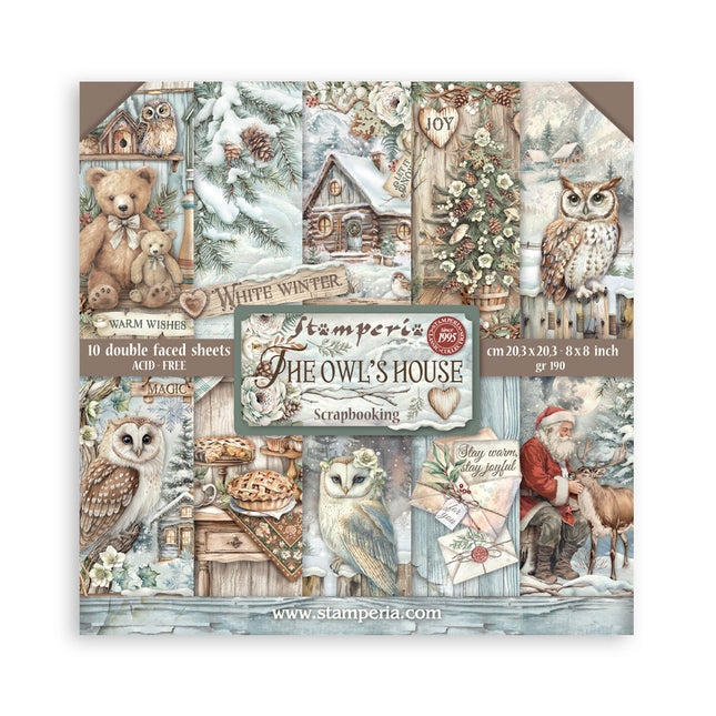 Papierblok 20,3x20,3 cm - 10 vellen - The Owl's House