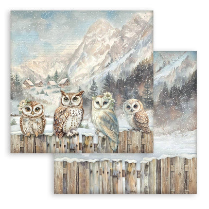 Papierblok 20,3x20,3 cm - 10 vellen - The Owl's House