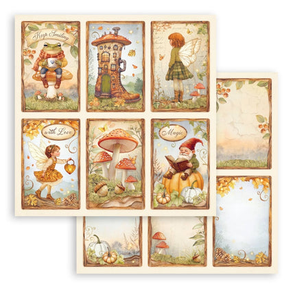 Papierblok 20,3x20,3 cm - 10 vellen - Whispering woods