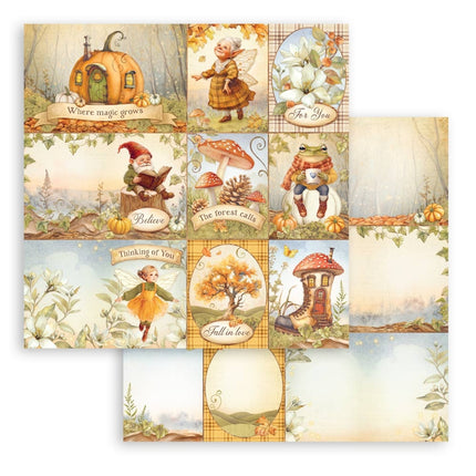 Papierblok 20,3x20,3 cm - 10 vellen - Whispering woods