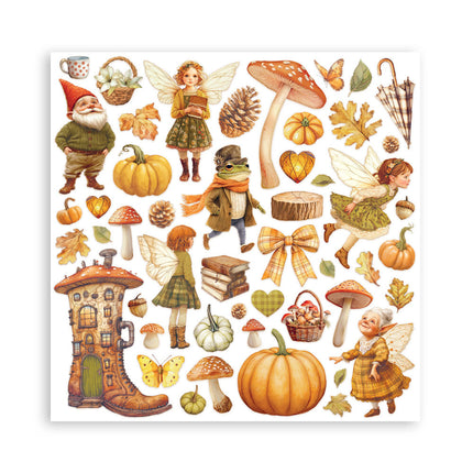 Papierblok 20,3x20,3 cm - 10 vellen - Whispering woods