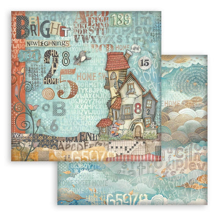 Papierblok 20,3x20,3 cm - 10 vellen - Furry Friends