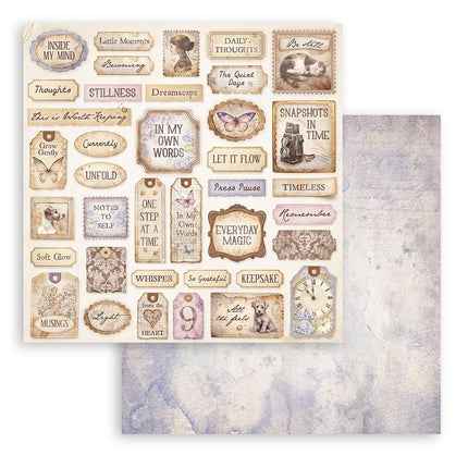 Papierblok 20,3x20,3 cm - 10 vellen - Quiet Days