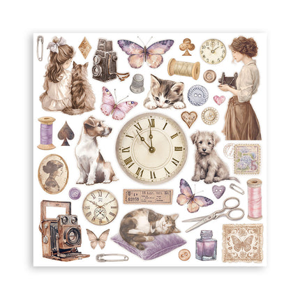 Papierblok 20,3x20,3 cm - 10 vellen - Quiet Days