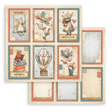Scrapbooking Small Pad 10 sheets cm 20,3X20,3 (8"X8") - Family