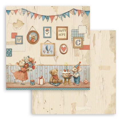 Scrapbooking Small Pad 10 sheets cm 20,3X20,3 (8"X8") - Family