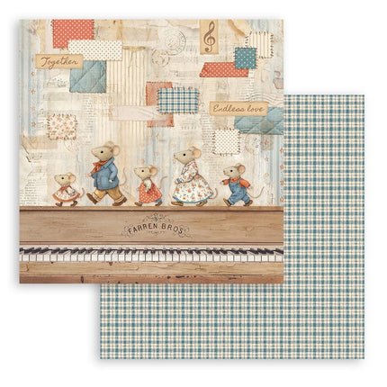 Scrapbooking Small Pad 10 sheets cm 20,3X20,3 (8"X8") - Family