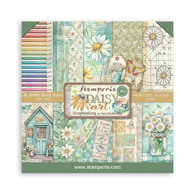 Scrapbooking Small Pad 10 sheets cm 20,3X20,3 (8"X8") - Daisy Art