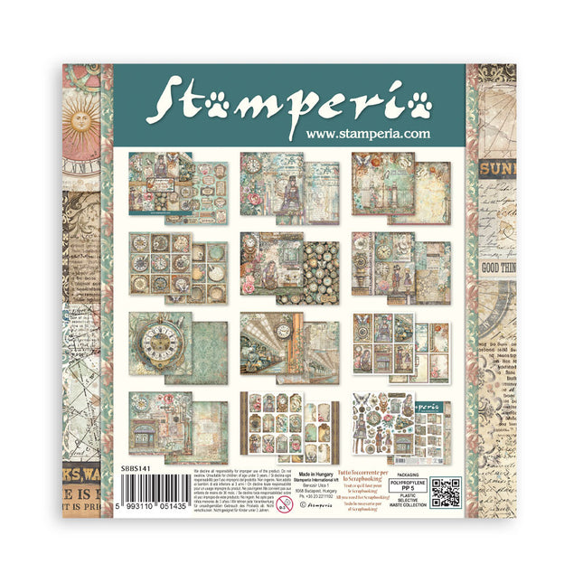Scrapbooking Printed Pad for Art and Craft 10 sheets cm 20,3X20,3 (8"X8") - Gardens of Time