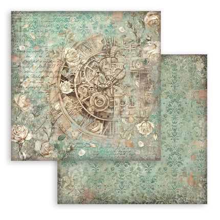 Scrapbooking Printed Pad for Art and Craft 10 sheets cm 20,3X20,3 (8"X8") Backgrounds - Gardens of Time