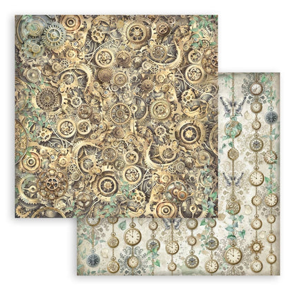 Scrapbooking Printed Pad for Art and Craft 10 sheets cm 20,3X20,3 (8"X8") Backgrounds - Gardens of Time
