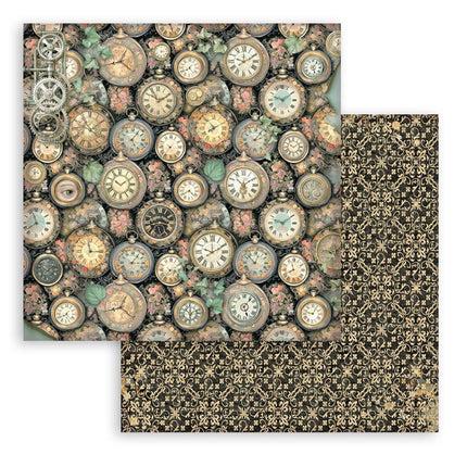 Scrapbooking Printed Pad for Art and Craft 10 sheets cm 20,3X20,3 (8"X8") Backgrounds - Gardens of Time