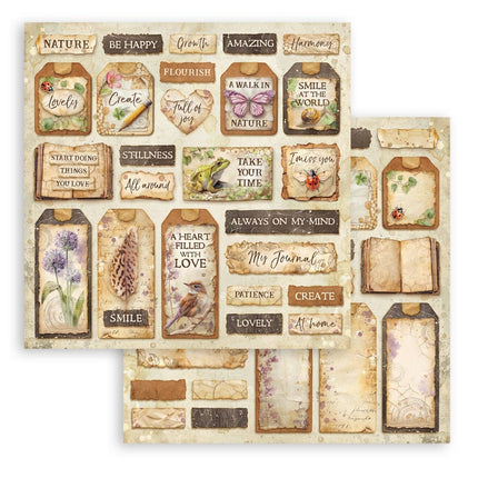 Scrapbooking Printed Pad for Art and Craft 10 sheets cm 20,3X20,3 (8"X8") - All Around
