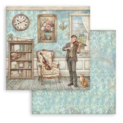 Scrapbooking Printed Pad for Art and Craft 10 sheets cm 20,3X20,3 (8"X8") - Symphony