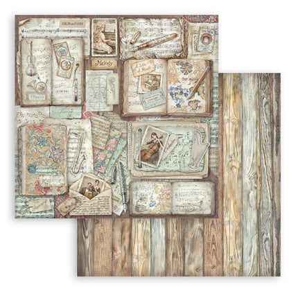 Scrapbooking Printed Pad for Art and Craft 10 sheets cm 20,3X20,3 (8"X8") - Symphony