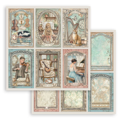 Scrapbooking Printed Pad for Art and Craft 10 sheets cm 20,3X20,3 (8"X8") - Symphony