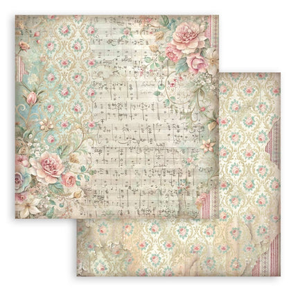 Scrapbooking Printed Pad for Art and Craft 10 sheets cm 20,3X20,3 (8"X8") Backgrounds Symphony