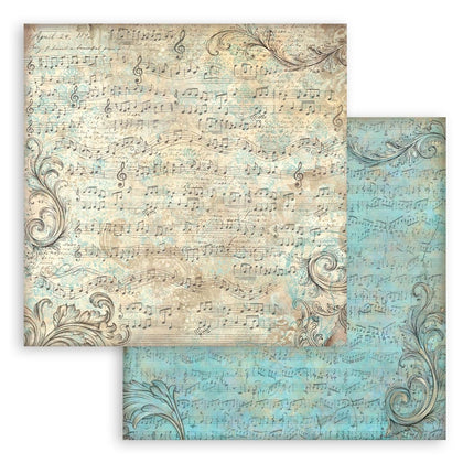 Scrapbooking Printed Pad for Art and Craft 10 sheets cm 20,3X20,3 (8"X8") Backgrounds Symphony