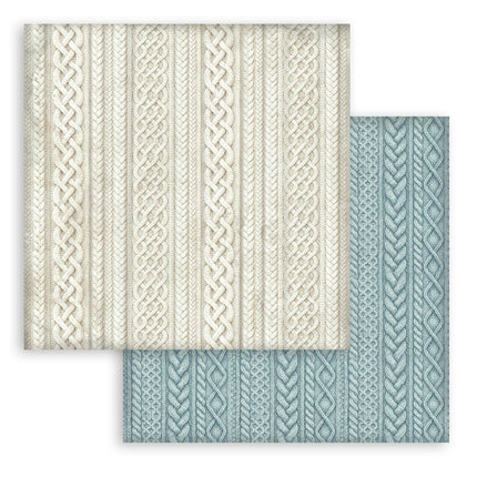 Scrapbooking Printed Pad for Art and Craft 10 sheets cm 20,3X20,3 (8"X8") Backgrounds - White Christmas