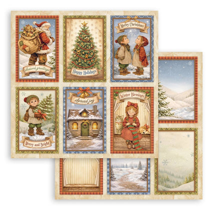 Scrapbooking Printed Pad for Art and Craft 10 sheets cm 20,3X20,3 (8"X8") - Silent Night