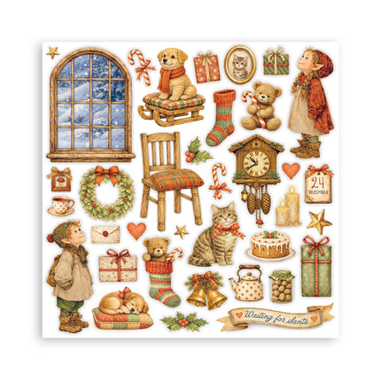 Scrapbooking Printed Pad for Art and Craft 10 sheets cm 20,3X20,3 (8"X8") - Silent Night