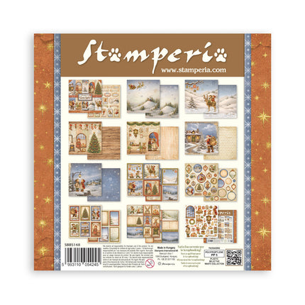 Scrapbooking Printed Pad for Art and Craft 10 sheets cm 20,3X20,3 (8"X8") - Silent Night