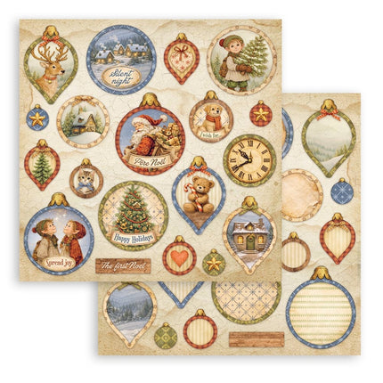 Scrapbooking Printed Pad for Art and Craft 10 sheets cm 20,3X20,3 (8"X8") - Silent Night