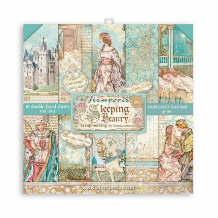 Small Pad 10 sheets cm 20,3x20,3 (8"x8") Double Face Sleeping Beauty