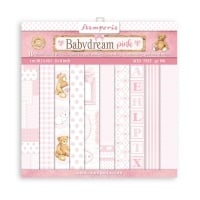 Papierblok 20,3x20,3 cm - 10 vellen -  Backgrounds Selection - BabyDream Pink