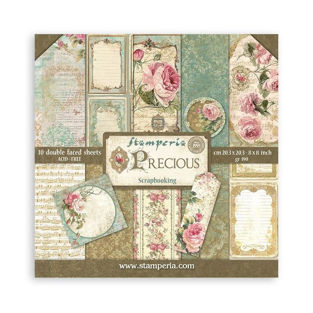 Papierblok 20,3x20,3 cm - 10 vellen - Precious