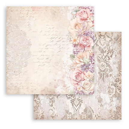 Papierblok 20,3x20,3 cm - 10 vellen - Romance Forever