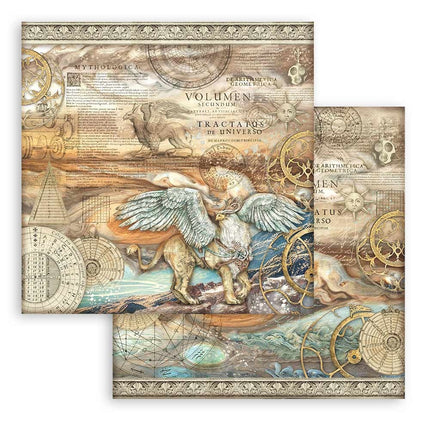 Papierblok 20,3x20,3 cm - 10 vellen - Sir Vagabond in Fantasy World