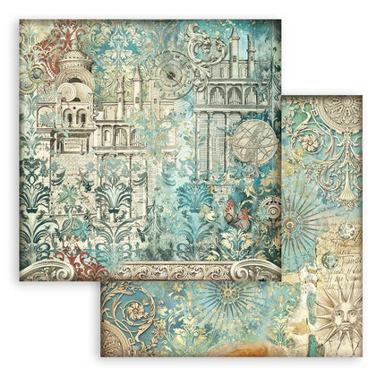 Papierblok 20,3x20,3 cm - 10 vellen -  Backgrounds Selection - Sir Vagabond in Fantasy World