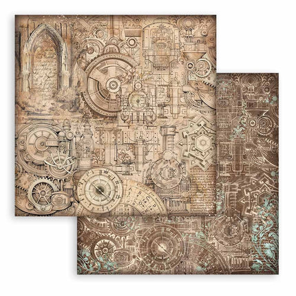 Papierblok 20,3x20,3 cm - 10 vellen -  Backgrounds Selection - Sir Vagabond in Fantasy World