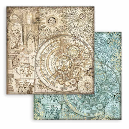 Papierblok 20,3x20,3 cm - 10 vellen -  Backgrounds Selection - Sir Vagabond in Fantasy World