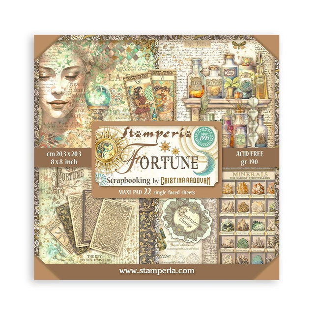 Papierblok 20,3x20,3 cm - 22 vellen - Single Face Fortune