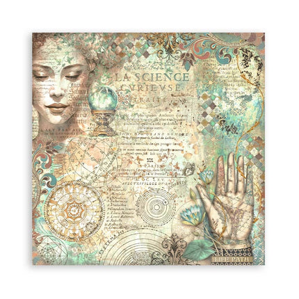Papierblok 20,3x20,3 cm - 22 vellen - Single Face Fortune