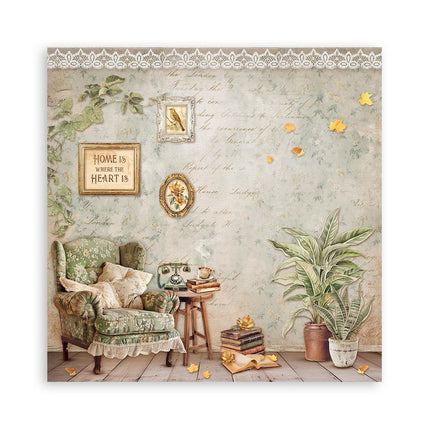 Papierblok 20,3x20,3 cm - 22 vellen - Single Face Golden Harmony