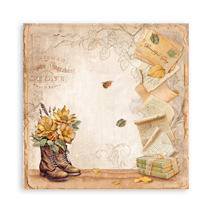 Papierblok 20,3x20,3 cm - 22 vellen - Single Face Golden Harmony