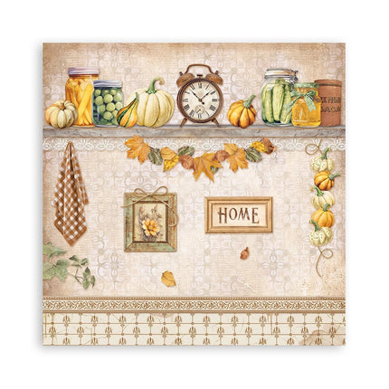 Papierblok 20,3x20,3 cm - 22 vellen - Single Face Golden Harmony