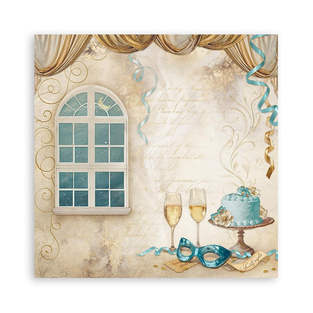 Papierblok 20,3x20,3 cm - 22 vellen - Single Face Masquerade