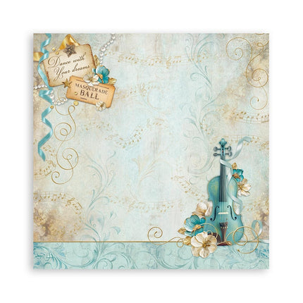 Papierblok 20,3x20,3 cm - 22 vellen - Single Face Masquerade